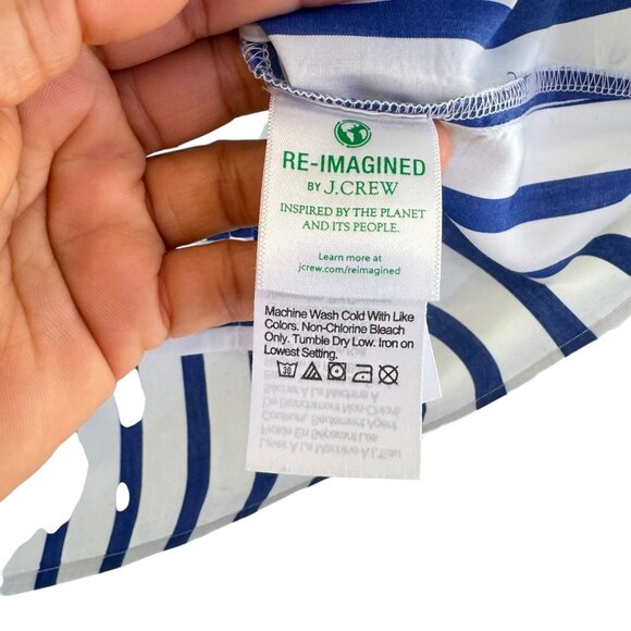 J. Crew Women's Striped Long-sleeve button-up with ruffle cuffs Blouse Size S - Picture 6 of 11